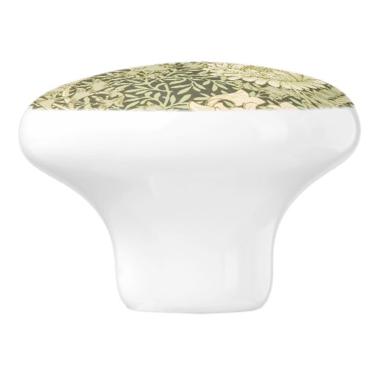 Chrysanthemum Flower Pattern (door William Morris) Keramische Knop (Zijkant)