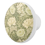 Chrysanthemum Flower Pattern (door William Morris) Keramische Knop (Rechts)