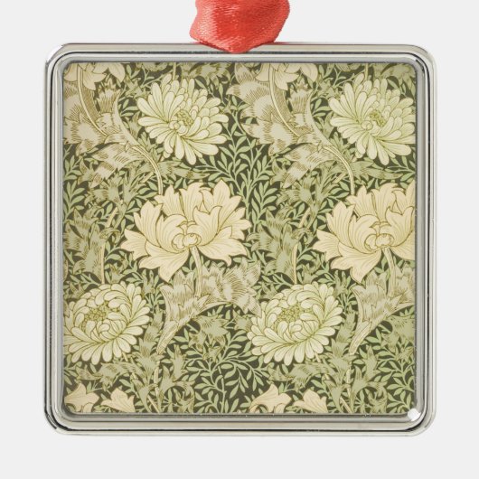 Chrysanthemum Flower Pattern (door William Morris) Metalen Ornament (Voorkant)