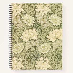 Chrysanthemum Flower Pattern (door William Morris) Notitieboek