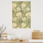 Chrysanthemum Flower Pattern (door William Morris) Poster (Keuken)
