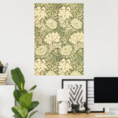 Chrysanthemum Flower Pattern (door William Morris) Poster (Thuiskantoor)