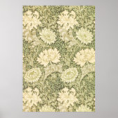 Chrysanthemum Flower Pattern (door William Morris) Poster (Voorkant)
