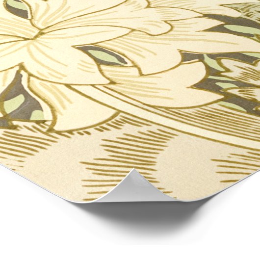 Chrysanthemum Flower Pattern (door William Morris) Poster (Hoek)