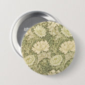 Chrysanthemum Flower Pattern (door William Morris) Ronde Button 7,6 Cm (Voorkant /achterkant)