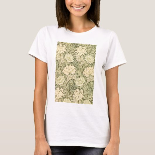 Chrysanthemum Flower Pattern (door William Morris) T-shirt (Voorkant)