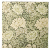 Chrysanthemum Flower Pattern (door William Morris) Tegeltje (Voorkant)
