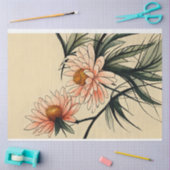 Chrysanthemum Flower Sumi-e Japanse inkttekening Tissuepapier (Craft)