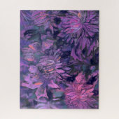 Chrysanthemum Flowers Abstracte Floral Art Violet Legpuzzel (Verticaal)