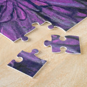 Chrysanthemum Flowers Abstracte Floral Art Violet Legpuzzel (Zijkant)