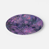 Chrysanthemum Flowers Abstracte Floral Art Violet Papieren Bordje (Gekanteld)