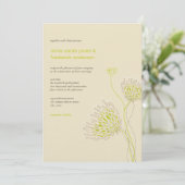 Chrysanthemum Flowers Floral Elegant Chic Wedding Kaart (Staand voorkant)