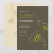 Chrysanthemum Flowers Floral Elegant Chic Wedding Kaart (Voorkant / Achterkant)