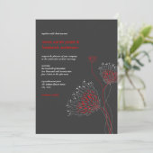 Chrysanthemum Flowers Floral Elegant Chic Wedding Kaart (Staand voorkant)