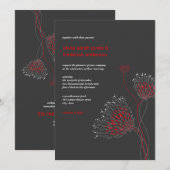 Chrysanthemum Flowers Floral Elegant Chic Wedding Kaart (Voorkant / Achterkant)