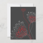 Chrysanthemum Flowers Floral Elegant Wedding RSVP (Voorkant)