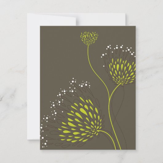Chrysanthemum Flowers Floral Elegant Wedding RSVP (Voorkant)