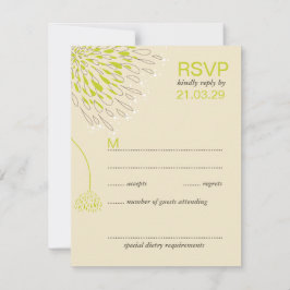 Chrysanthemum Flowers Floral Elegant Wedding RSVP