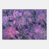 Chrysanthemum Flowers Floral Schilderend Violet Ro Inpakpapier Vel (Voorkant)
