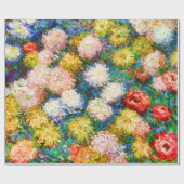 Chrysanthemum Flowers in een Vase Monet Fine Art Cadeaupapier (Vlak)