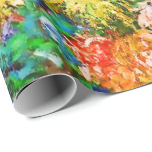 Chrysanthemum Flowers in een Vase Monet Fine Art Cadeaupapier