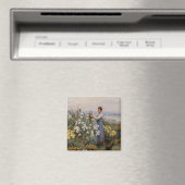 Chrysanthemum Flowers (Meisje in de tuin) Magneet (Insitu (Vaatwasser))