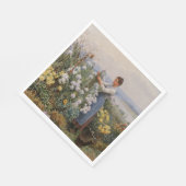 Chrysanthemum Flowers (Meisje in de tuin) Servet (Hoek)