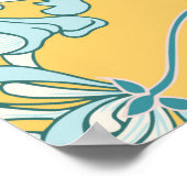 Chrysanthemum Flowers Naadloze pat Poster (Hoek)