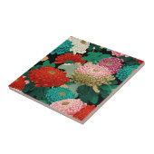 Chrysanthemum Flowers Vintage Floral Patttern  Tegeltje (Zijkant)