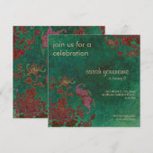 Chrysanthemum Garden Birthday Uitnodiging (Voorkant / Achterkant)