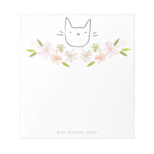 Chrysanthemum Garden Cat Notepad Notitieblok