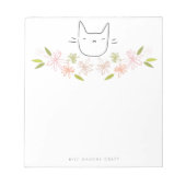 Chrysanthemum Garden Cat Notitieblok (Voorkant)