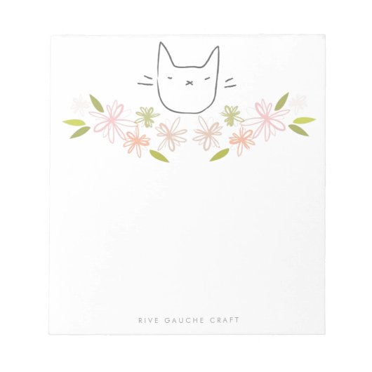 Chrysanthemum Garden Cat Notitieblok (Voorkant)