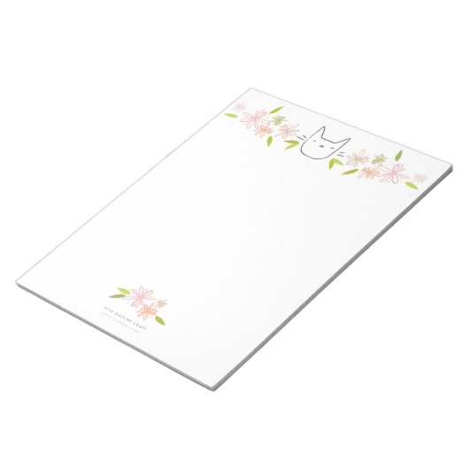 Chrysanthemum Garden Cat XL-laptop Notitieblok (Schuin)