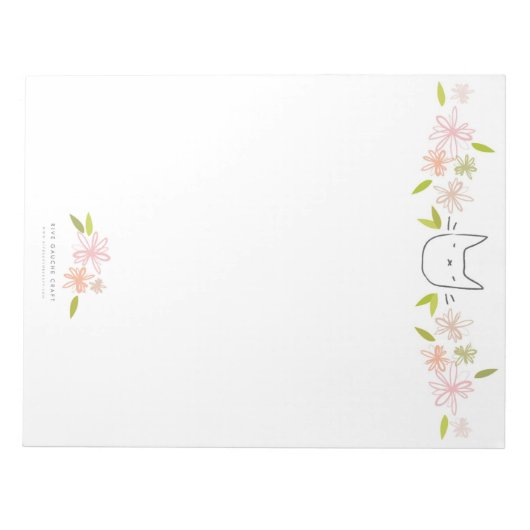 Chrysanthemum Garden Cat XL-laptop Notitieblok (Voorkant)