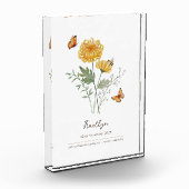 Chrysanthemum Geboortemaand Bloem Fotoblokken (Links)