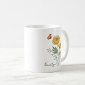Chrysanthemum Geboortemaand Bloem Koffiemok (Voorkant rechts)