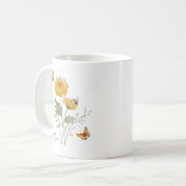Chrysanthemum Geboortemaand Bloem Koffiemok (Voorkant links)