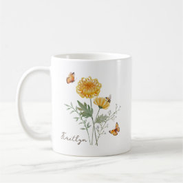 Chrysanthemum Geboortemaand Bloem Koffiemok