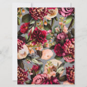 Chrysanthemum Gegraveerde Steen Kleurige Kaart (Achterkant)