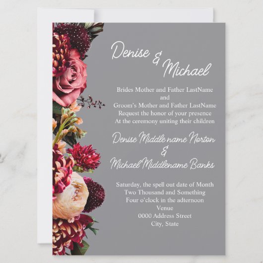 Chrysanthemum Gegraveerde Steen Kleurige Kaart (Voorkant)