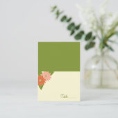 Chrysanthemum Gevouwen Plaats Kaart - Roze/Geel Plaatskaartje (Staand voorkant)