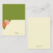 Chrysanthemum Gevouwen Plaats Kaart - Roze/Geel Plaatskaartje (Voorkant / Achterkant)