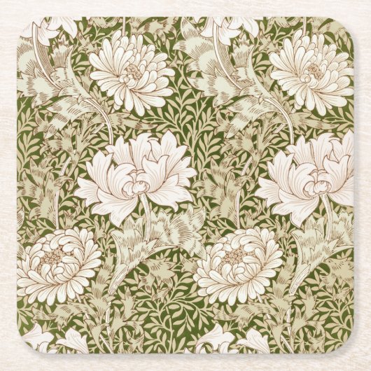 Chrysanthemum Gold, William Morris Kartonnen Onderzetters (Voorkant)