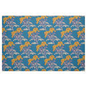 Chrysanthemum gouden gele tekenstructuur stof (Fat Quarter)