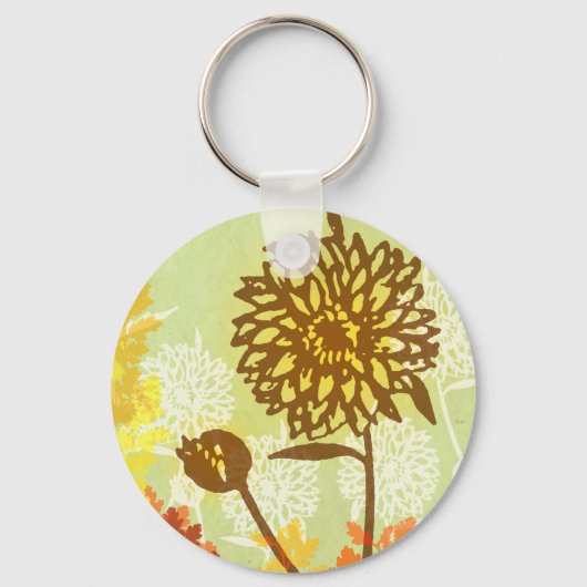 Chrysanthemum Graphic Sleutelhanger (Voorkant)