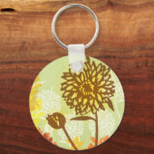 Chrysanthemum Graphic Sleutelhanger (Voorkant)