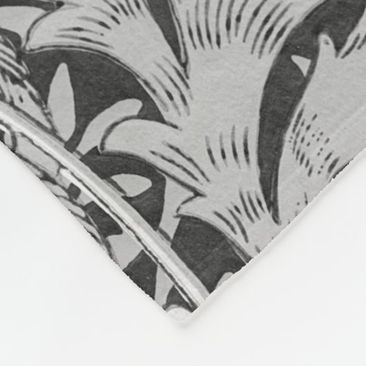 Chrysanthemum Gray, William Morris Fleece Deken (Hoek)