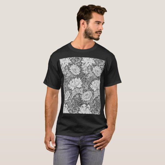 Chrysanthemum Gray, William Morris T-shirt (Voorkant volledig)