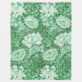 Chrysanthemum Green, William Morris Fleece Deken (Voorkant)